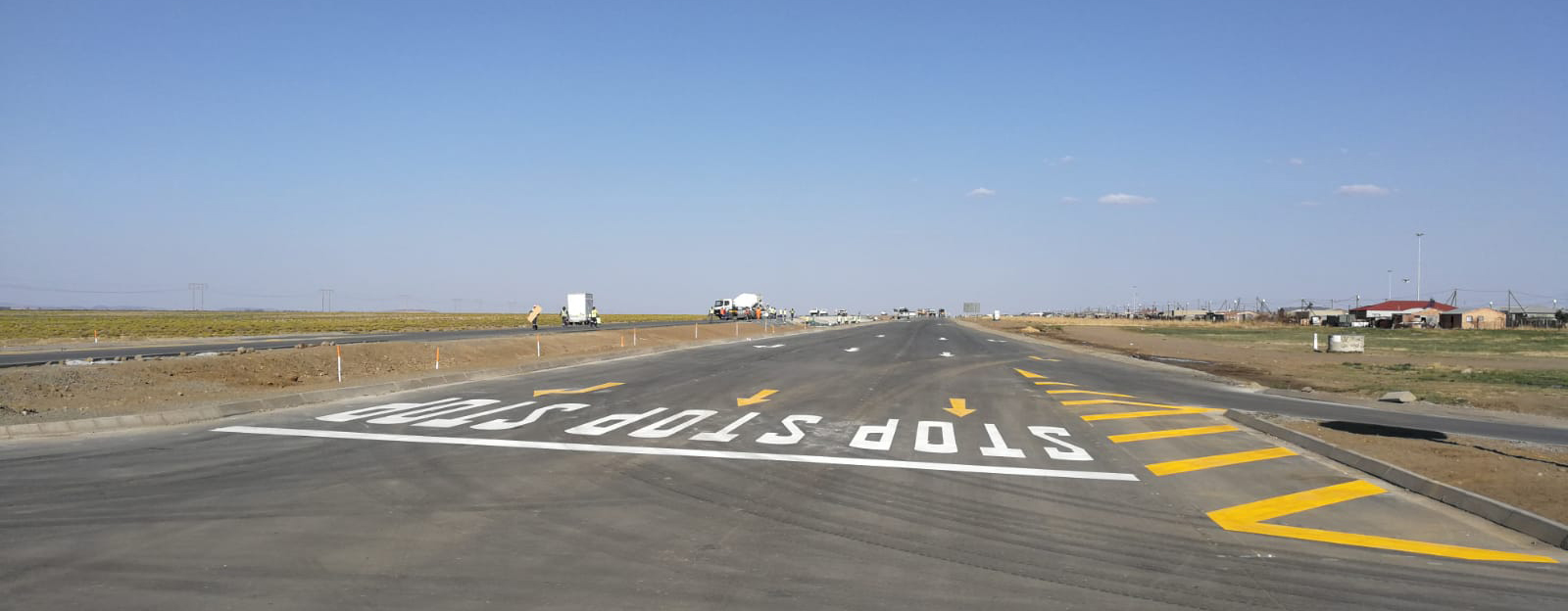 Road widening project in construction